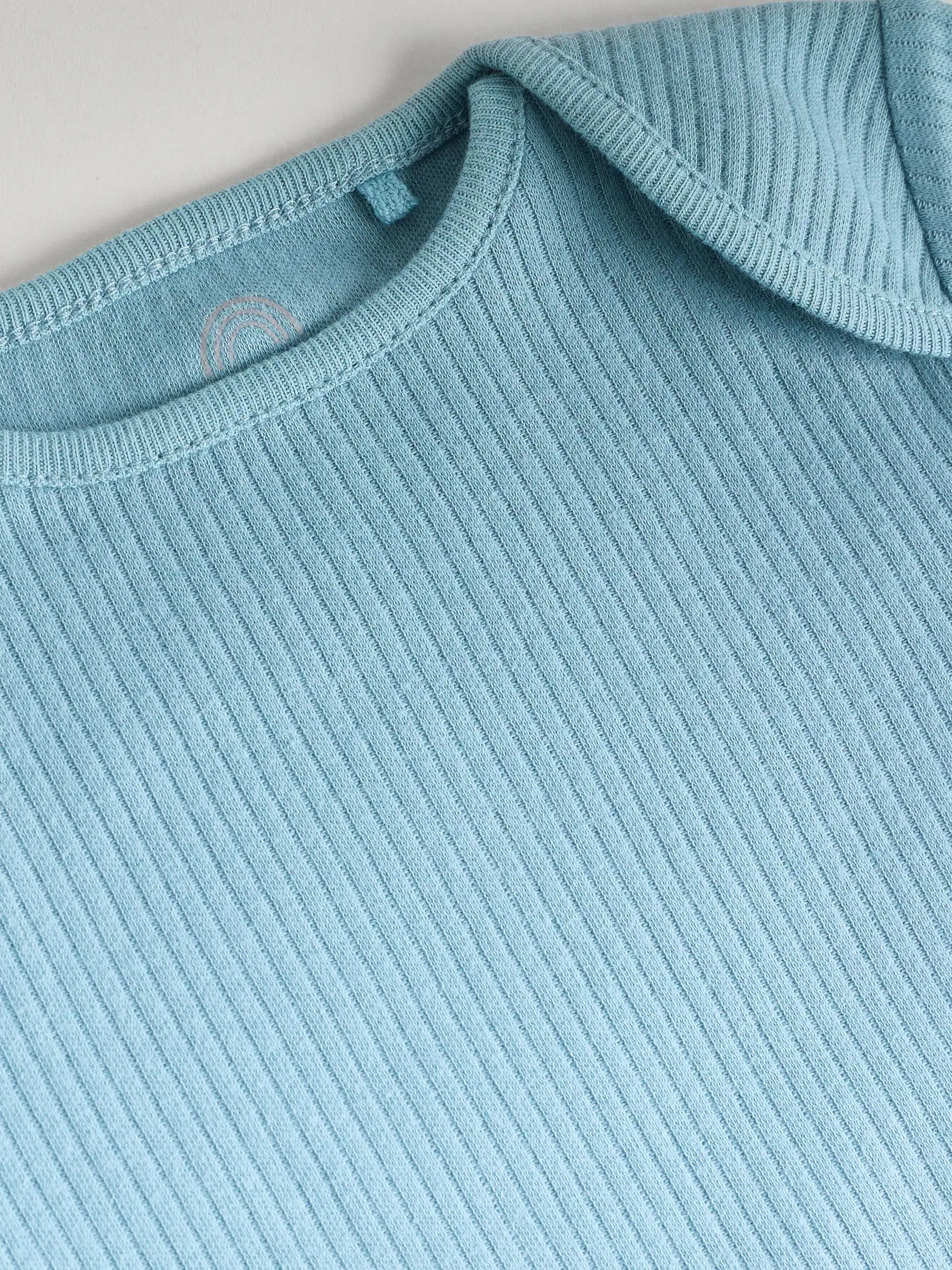 Blauw - Set van 5 babyrompertjes met korte mouwen
