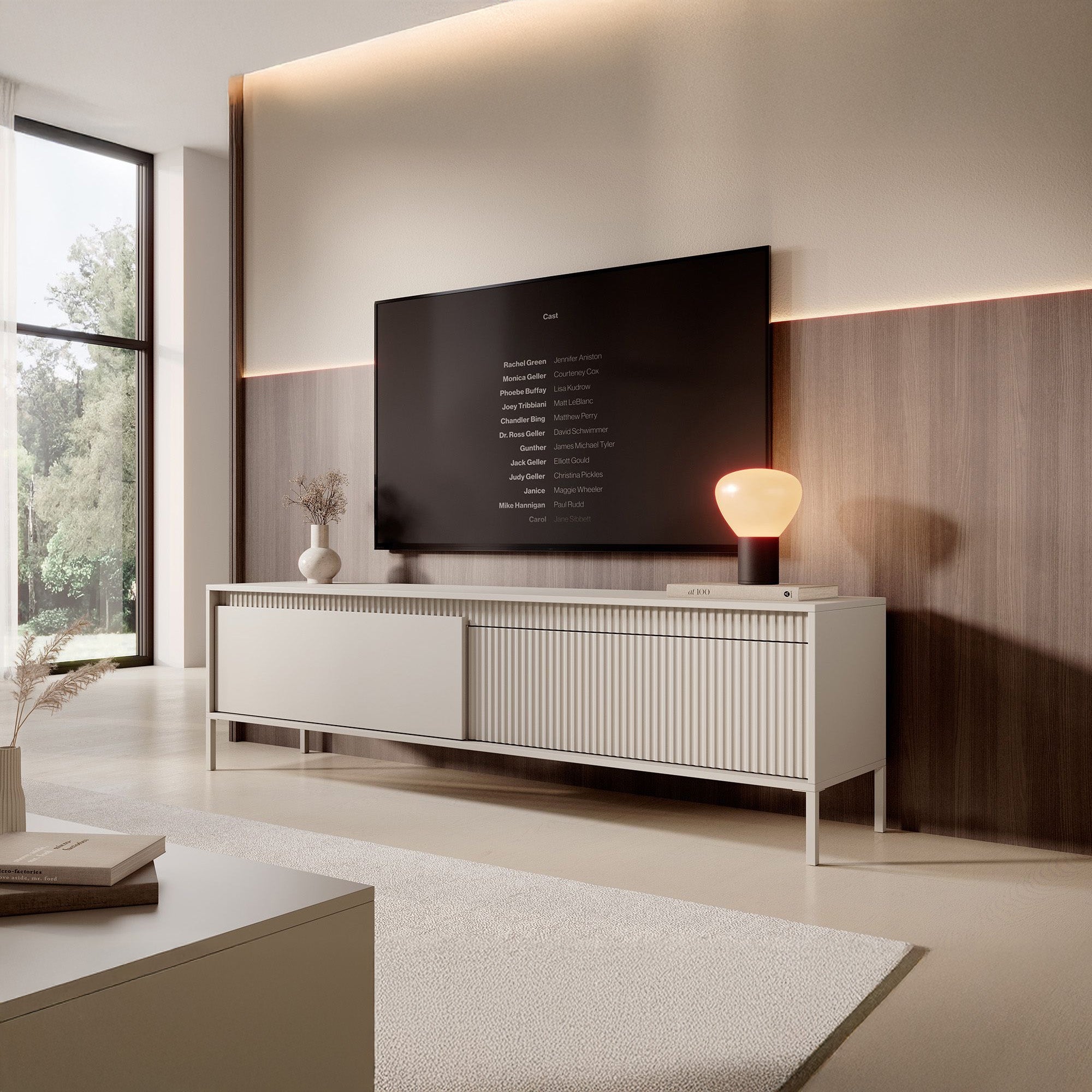 Saran - TV-Meubel - Beige - 187x40x53 cm