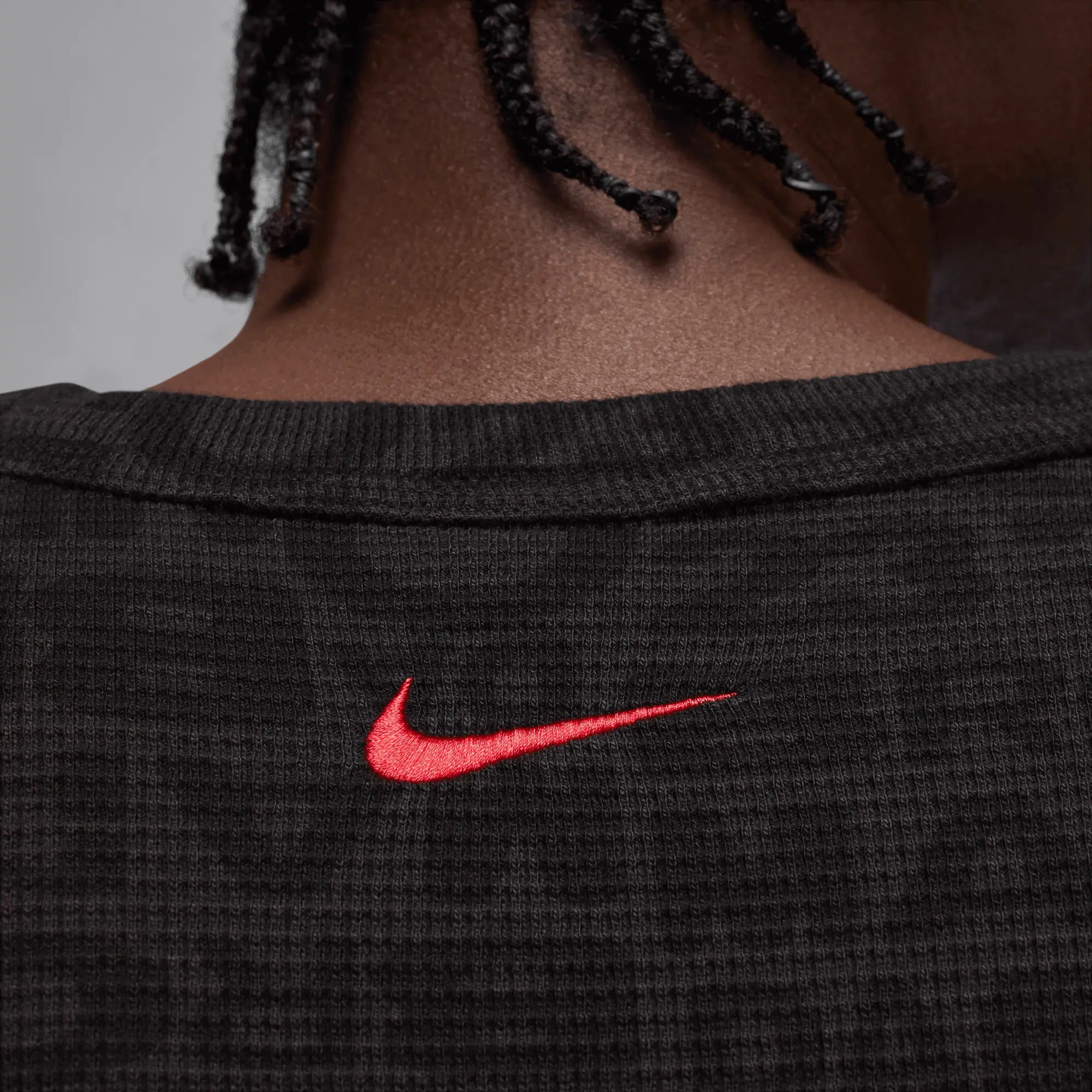 Jordan x Awake NY Thermal Shirt (Black/Black/White/University Red)