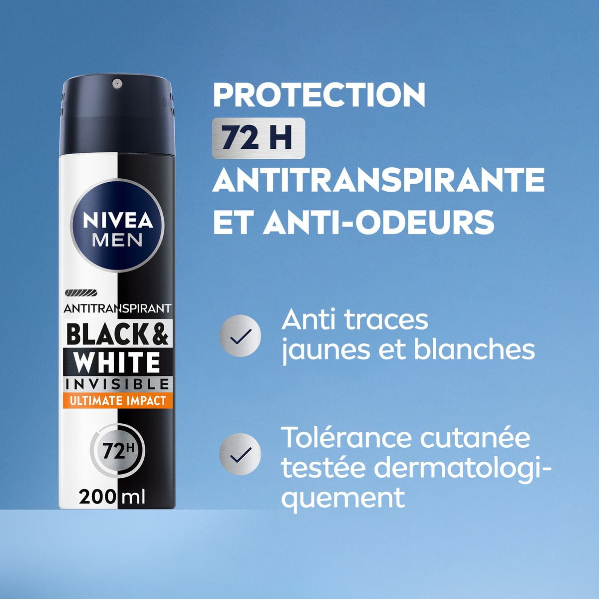 DÉODORANT ANTI-TRANSPIRANT SPRAY BLACK&WHITE ULTIMATE IMPACT