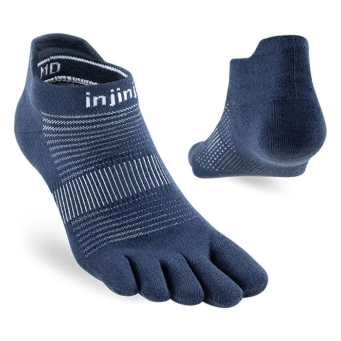 Injinji Unisex Strømper Run Original Weight No Show Blå