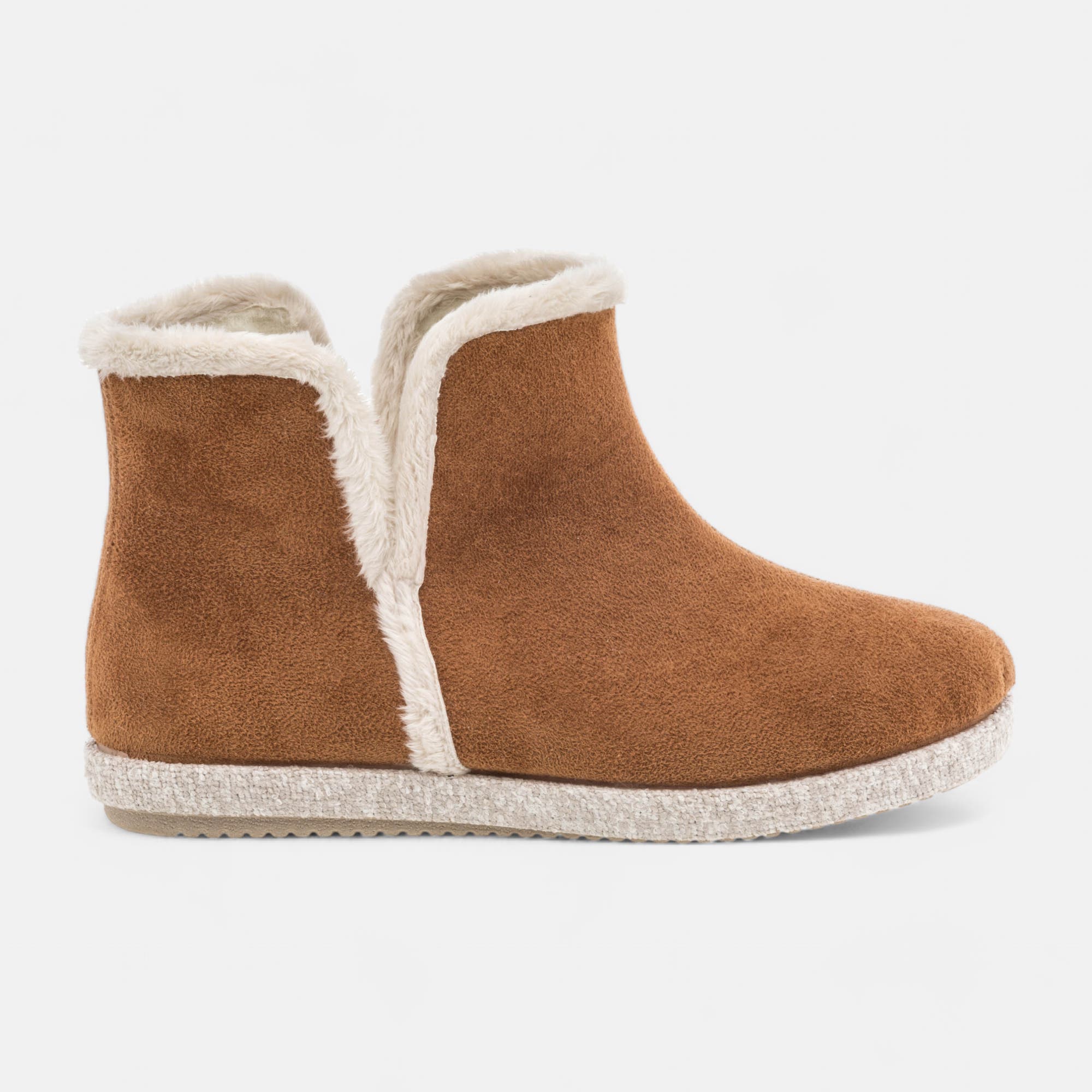Pantoufles botillons Femme cognac