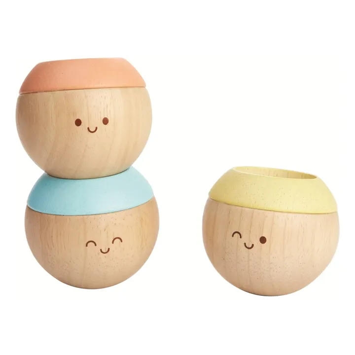 Plan Toys Têtes sensorielles pastel - Set de 3