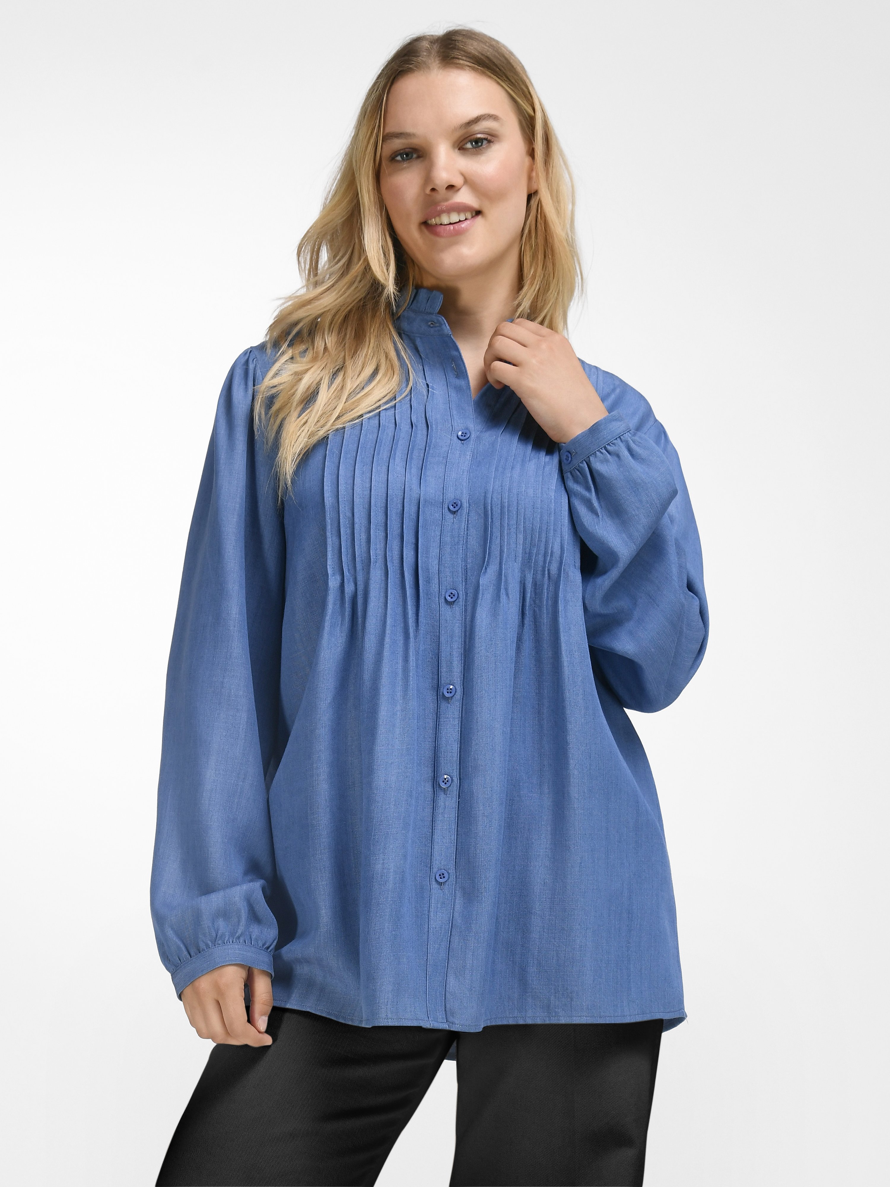 Bluse mit Stehkragen