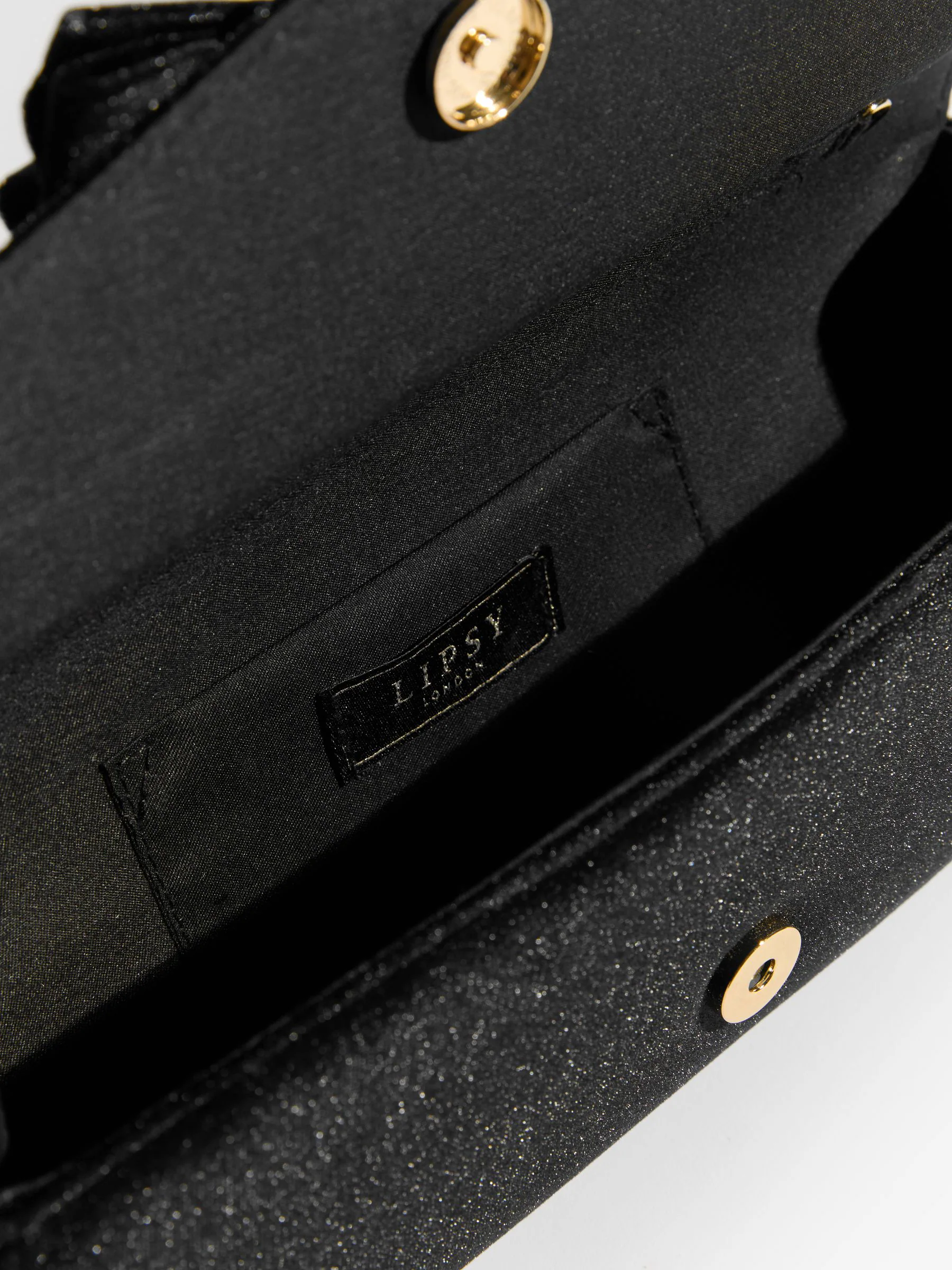 Zwart - Lipsy Velvet Bow Clutch Bag