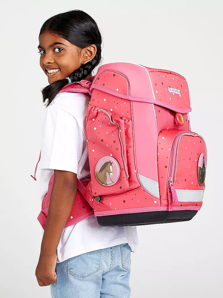 ERGOBAG Schultaschen Set 5tlg Cubo - Urlaub auf dem ReitBärhof pink