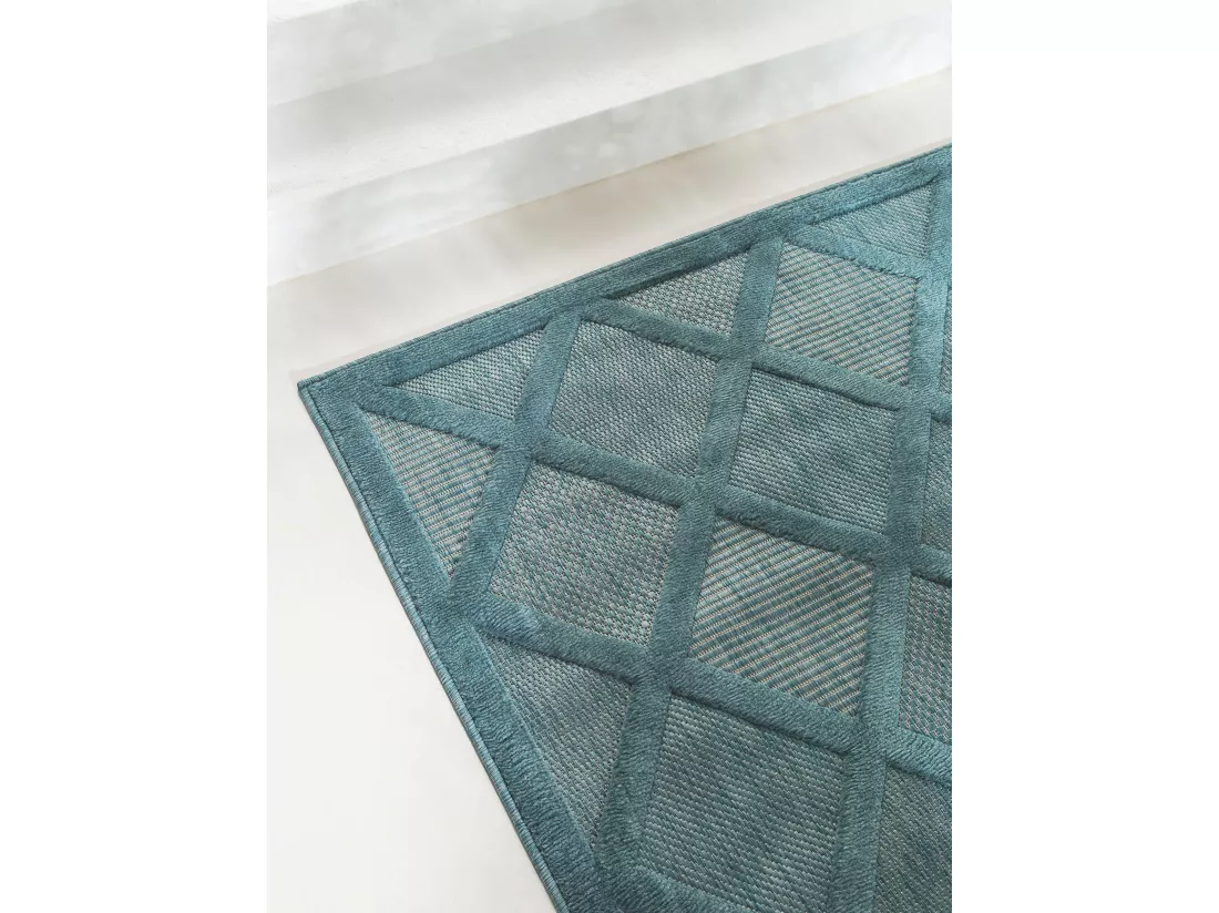 Tapis d'extérieur & intérieur Bonte Turquoise 120x170 cm