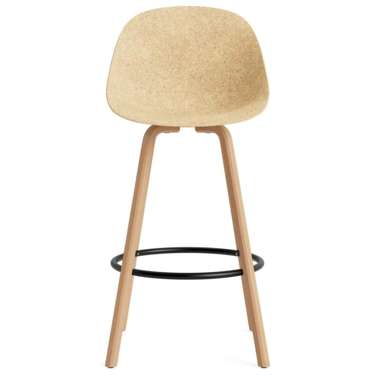 Normann Copenhagen Mat Chair stoel barkruk 75 cm beuken Cream/Hemp