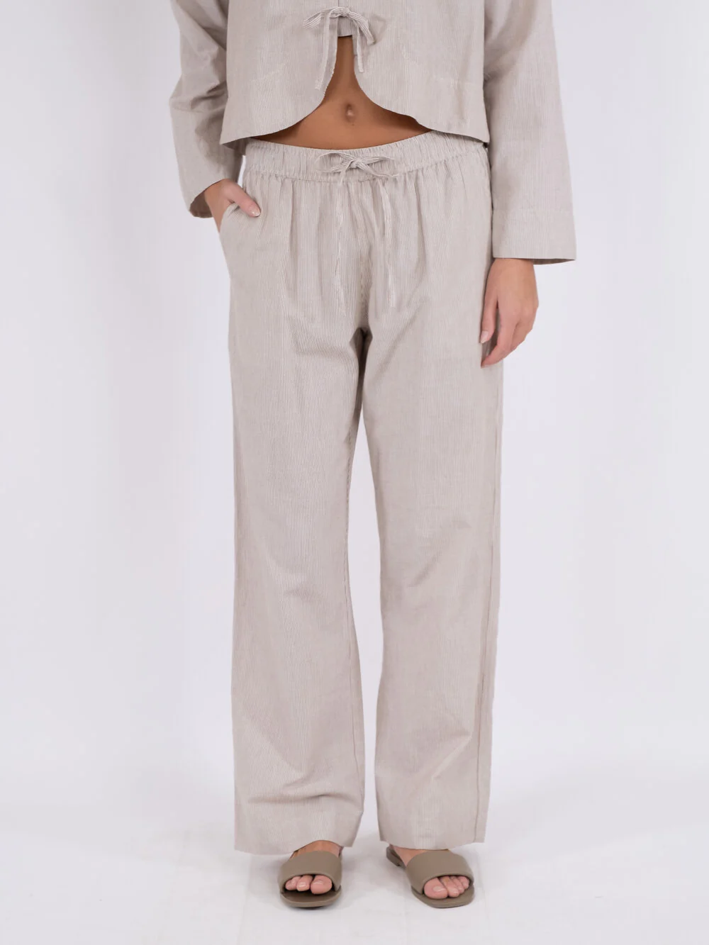 Neo Noir  Sonar Mini Stripe bukser - sand