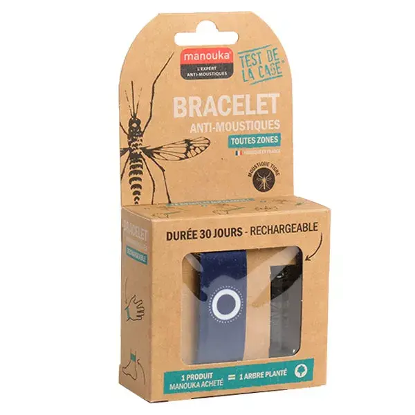Pulseira anti-mosquitos Manouka para todas as áreas - Marinha
