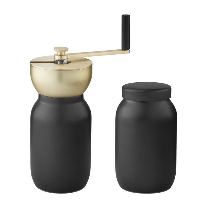 Stelton - Collar Kaffeemühle, Edelstahl / schwarz