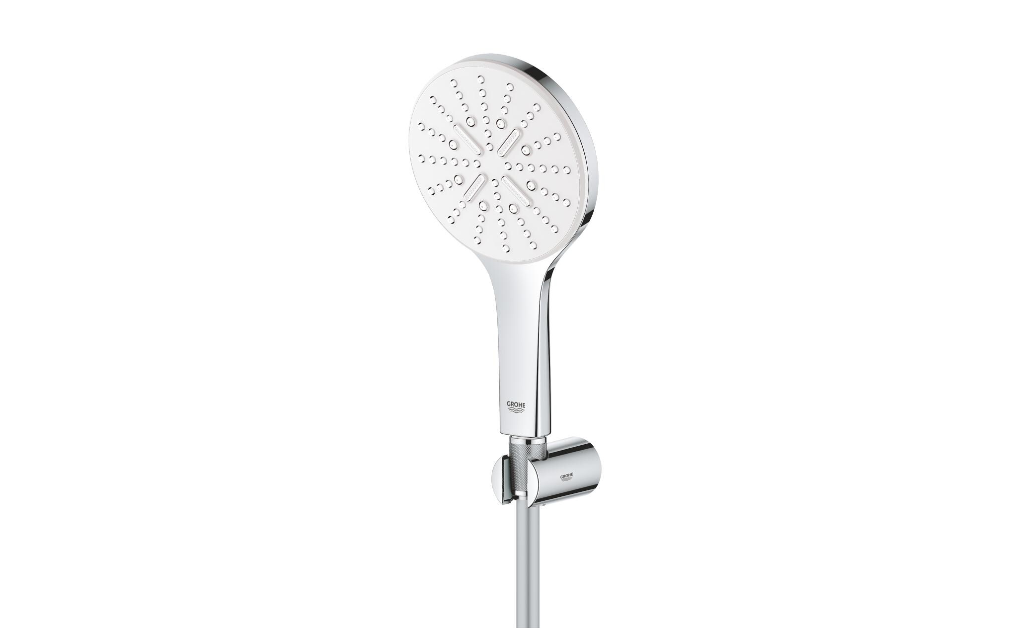 Duschbrausen-Set Rainshower Smartactive 130 Moon White<br>Wandhalter-Set