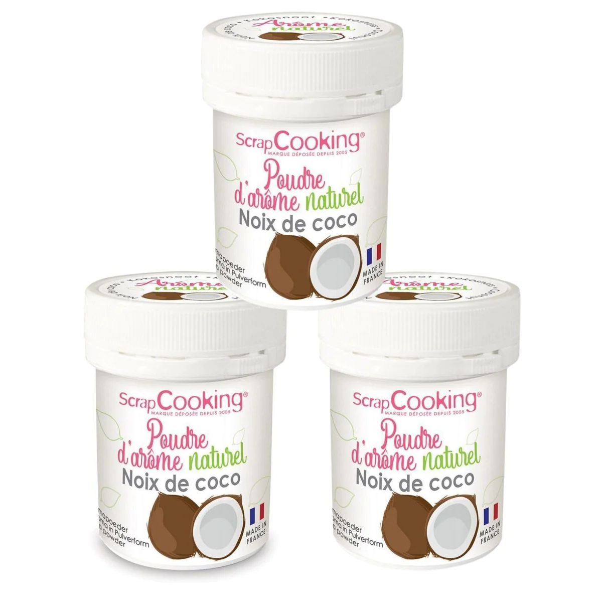 Arôme alimentaire naturel en poudre 45 g - noix de coco Scrapcooking
