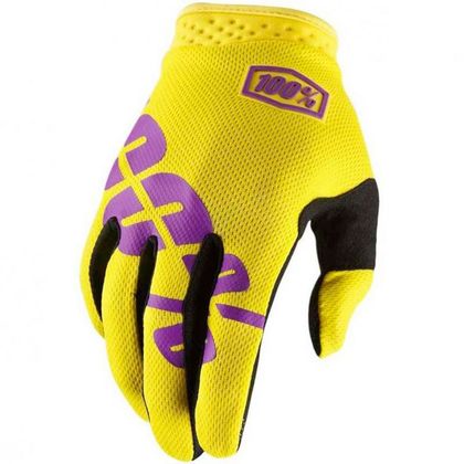 Gants cross 100% ITRACK 2024 - Jaune
