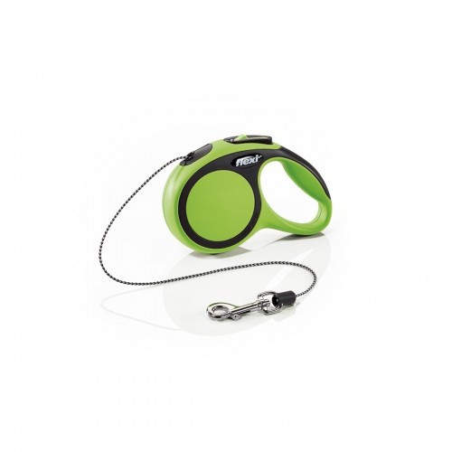 Modelo Flexi com alça extensível, cor verde.