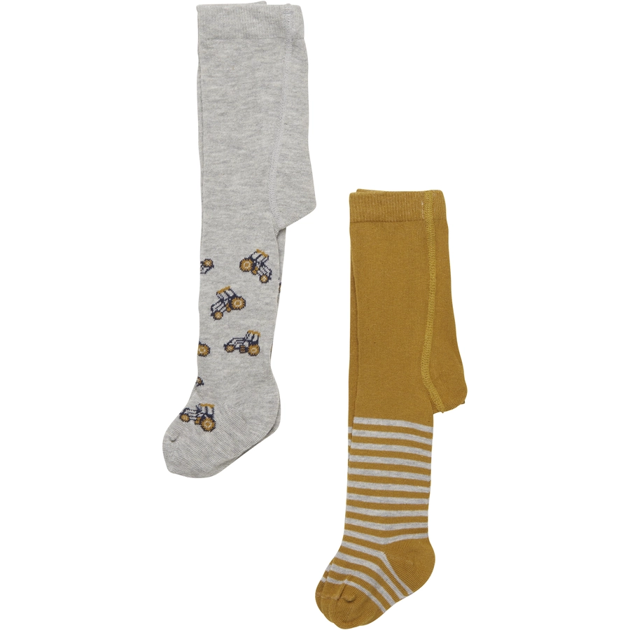 Minymo Strumpfhose 2er Pack Light Grey Melange