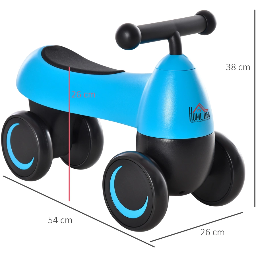 HOMCOM Rutschauto blau und schwarz