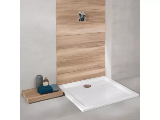 Receveur 80 x 80 VILLEROY ET BOCH O Novo ceramique carré blanc