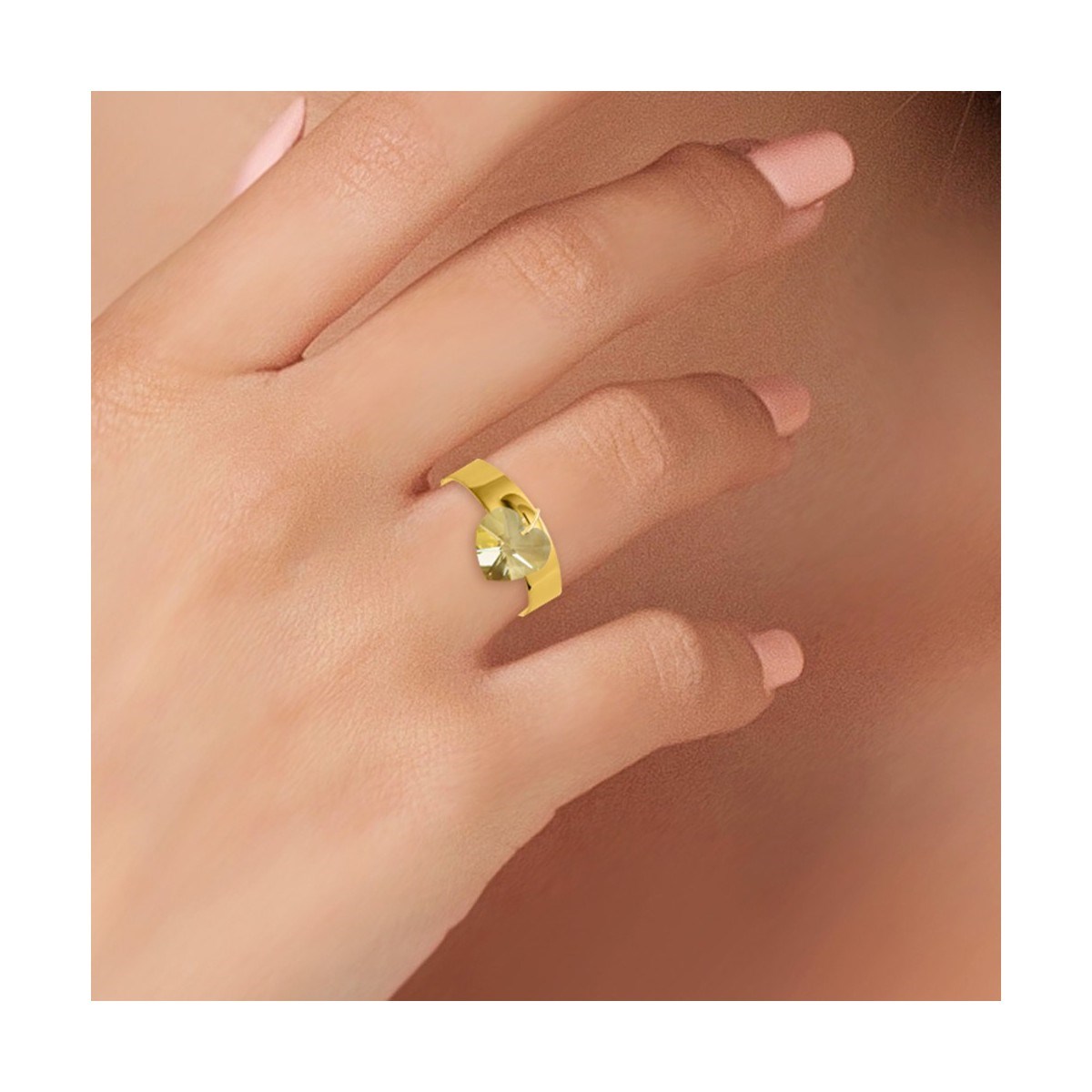 Bague coeur SC Crystal ornée de cristaux de scintillants