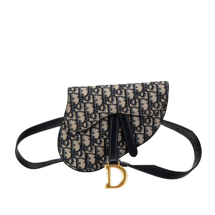 Dior Vintage Dior Saddle Bag Blue