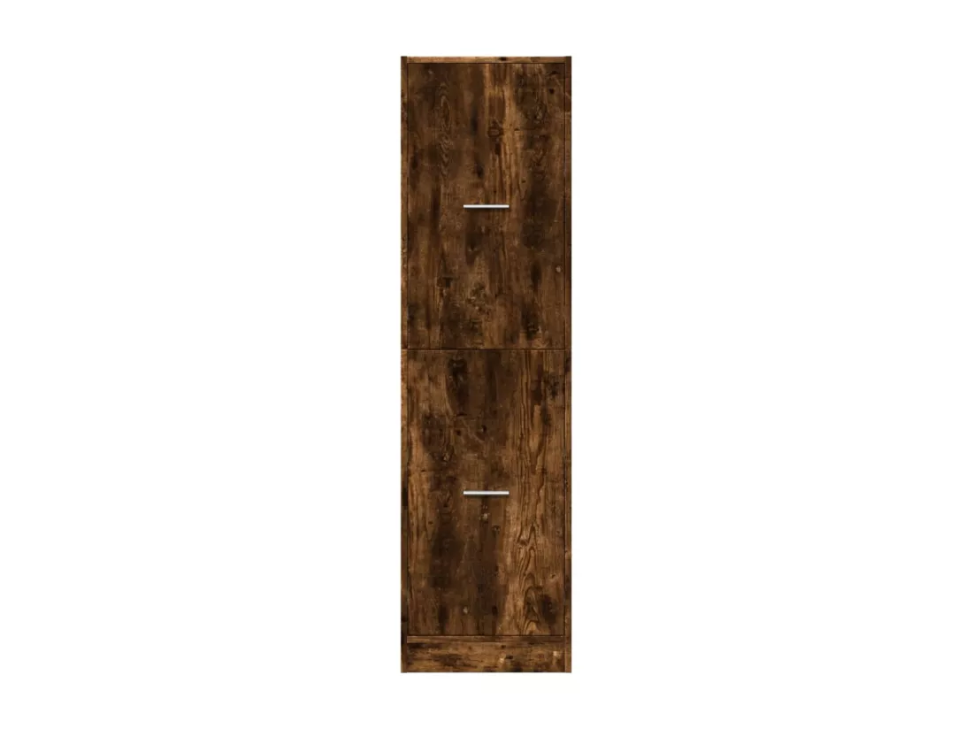 Armoire d'apothicaire chêne fumé 40x41x144,5 cm bois ingénierie