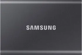 Samsung T7 MU-PC2T0T - SSD - krypteret - 2 TB - ekstern (bærbar) - USB 3.2 Gen 2 (USB-C stikforbindelse) - 256-bit AES - titan grå