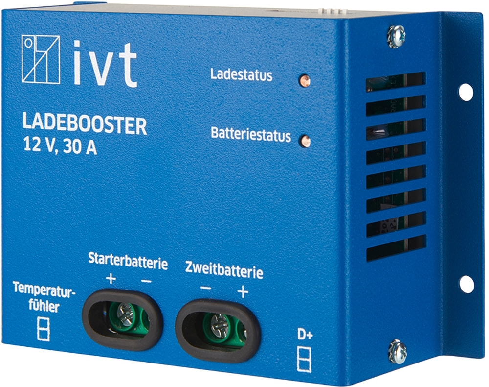 IVT Ladebooster / Ladespannungs-Booster 12 V / 30 A inklusive Kfz-Anschlussmaterial