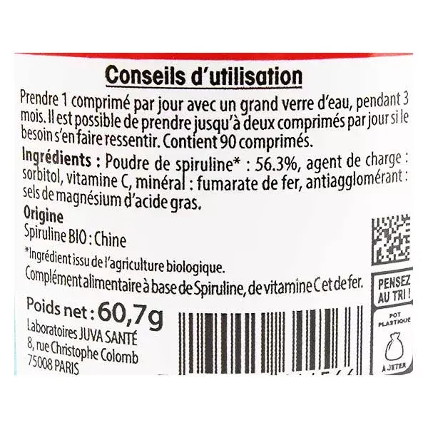 Juvamine Spirulina 90 comprimidos