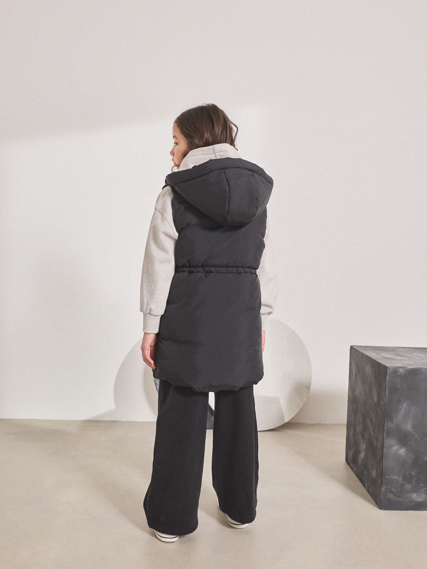 Zwart - Gewatteerde bodywarmer (3 - 16 jr)