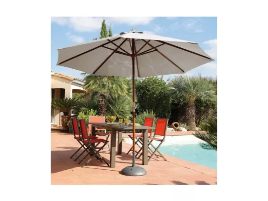 Parasol en bois 300 cm avec manivelle Holly