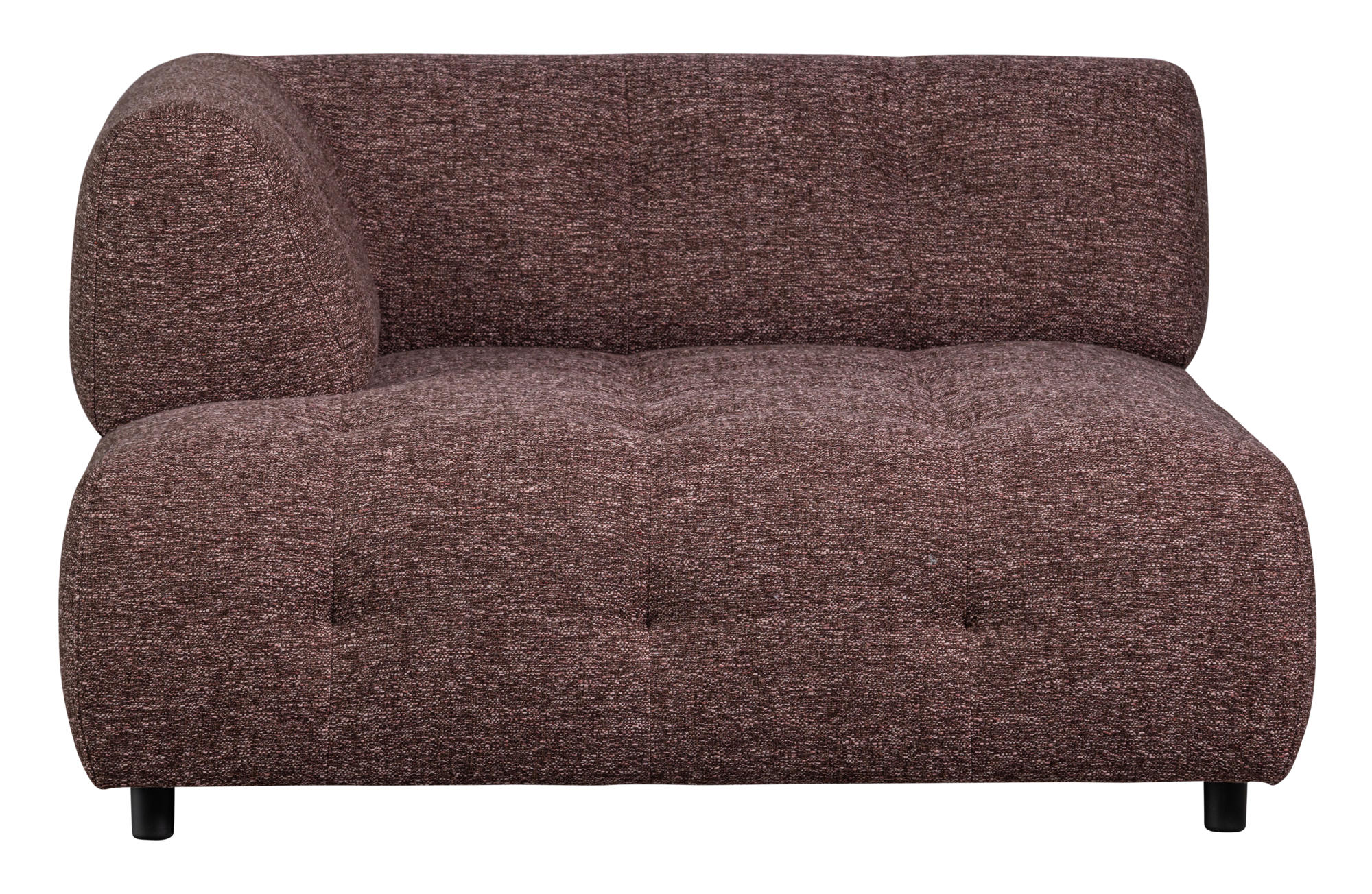 WOOOD 1,5-zits chaise longue met arm links Louis- Melange Louis 1,5-zits chaise longue met arm links Melange - Mauve