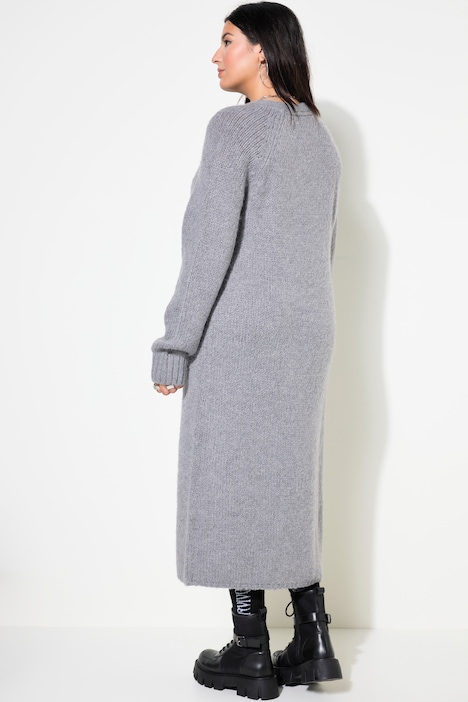 Strickkleid, Loose Fit, Midikleid, V-Ausschnitt