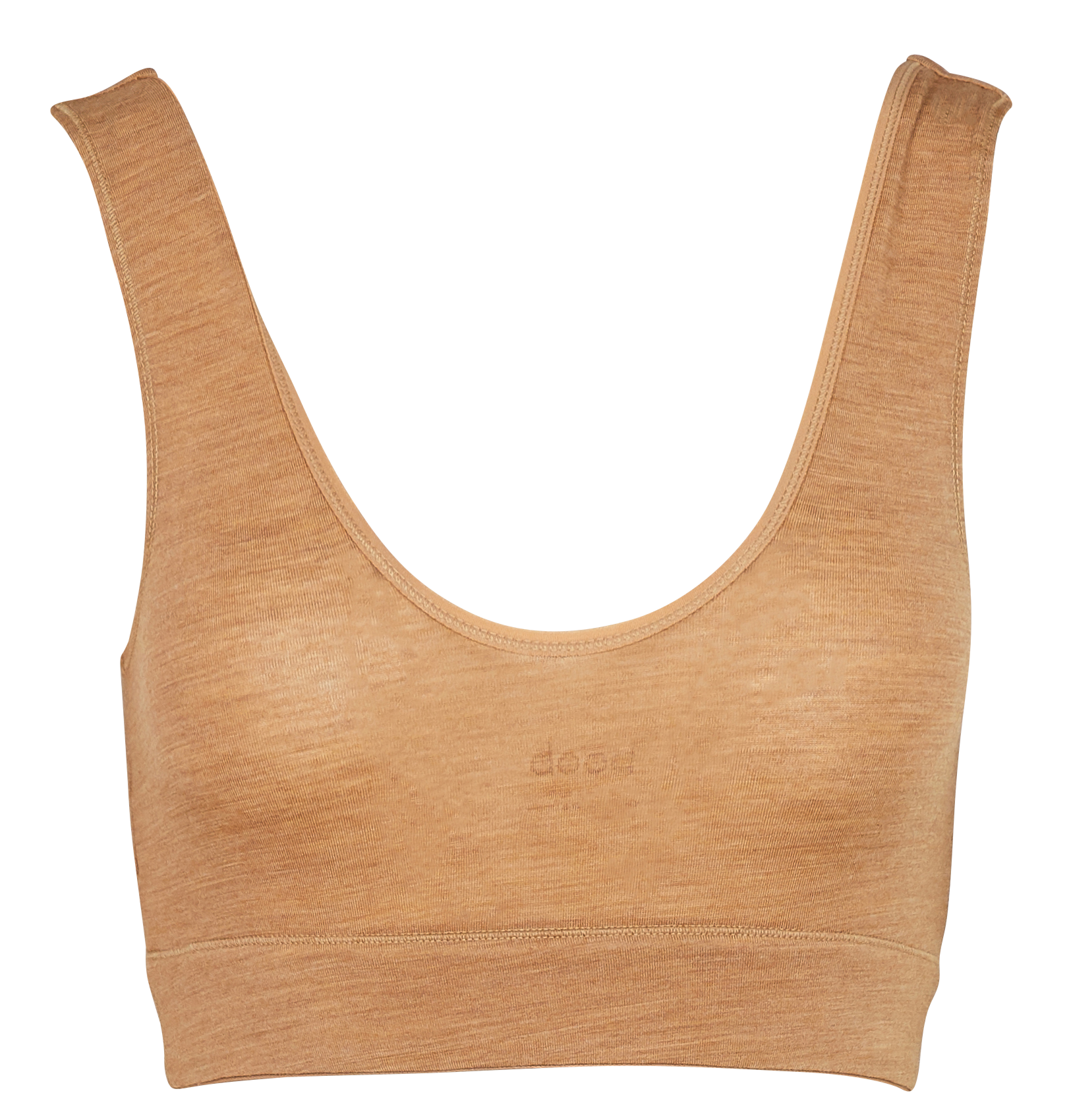 Brassière forme triangle en laine mélangée| Marron