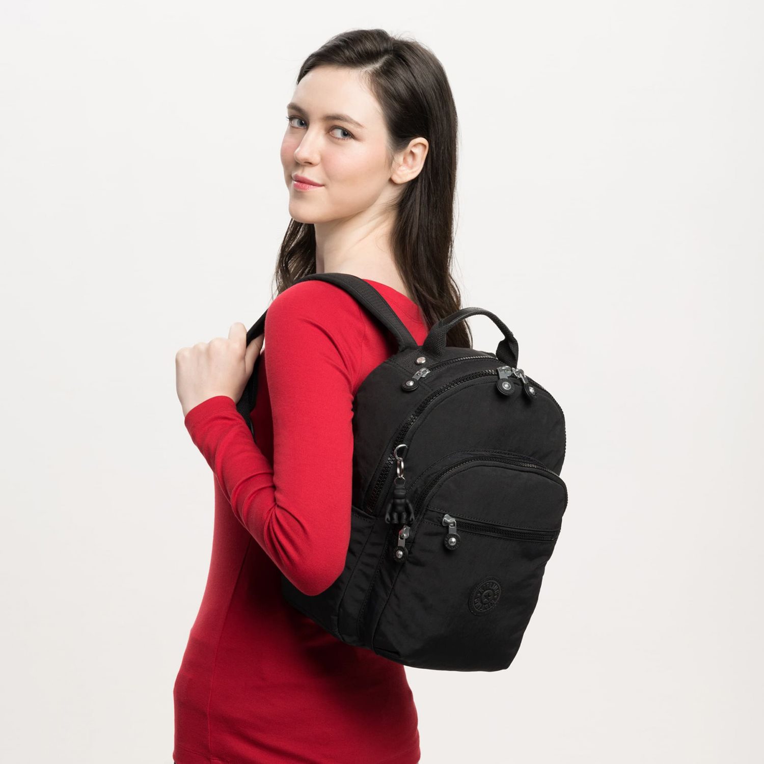 Kipling Seoul Rugzak S black noir