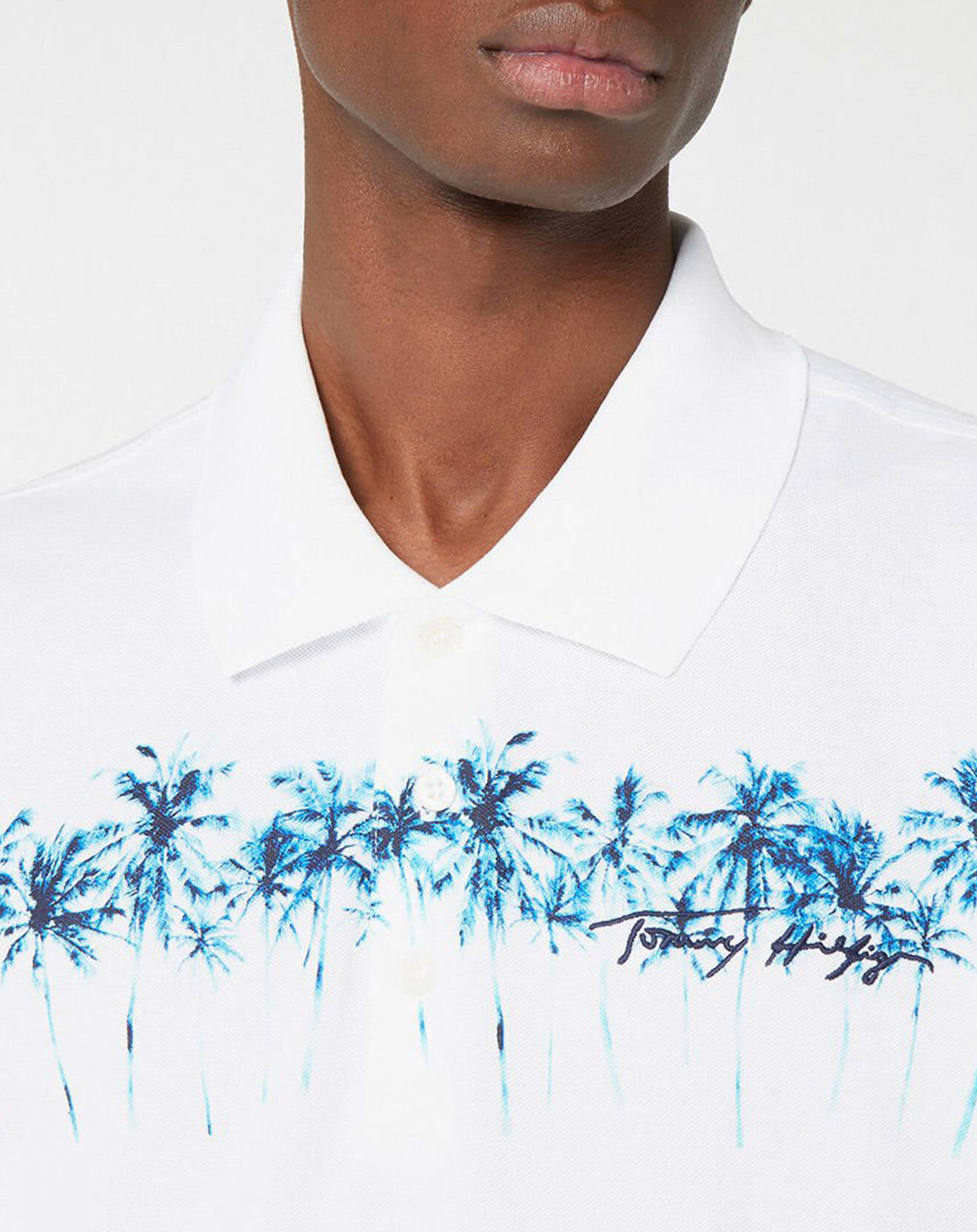 Tommy Hilfiger Polo Regular Placed Palm blanc