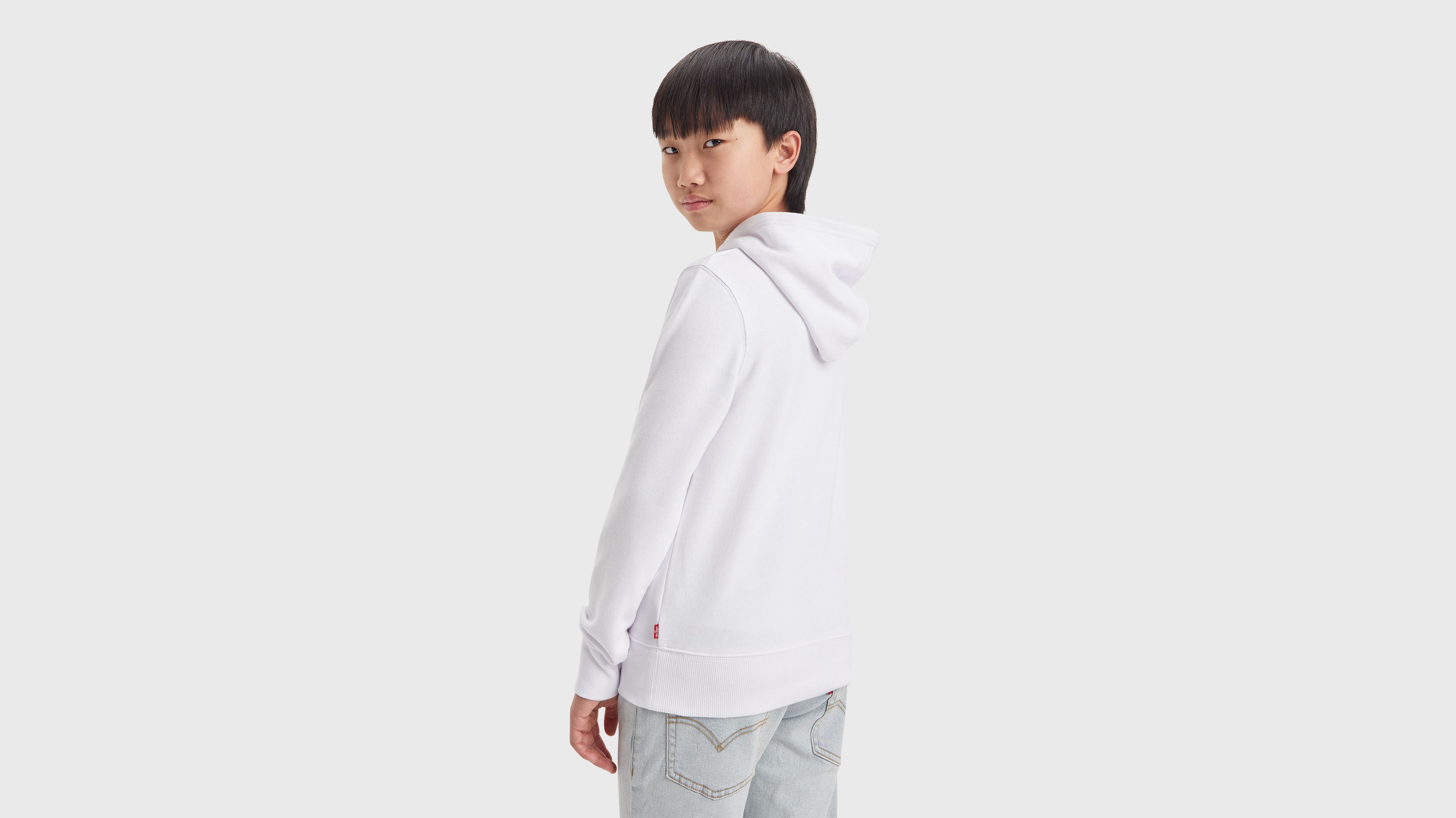Ado sweat à capuche Palm Batwing - Bright White - Blanc