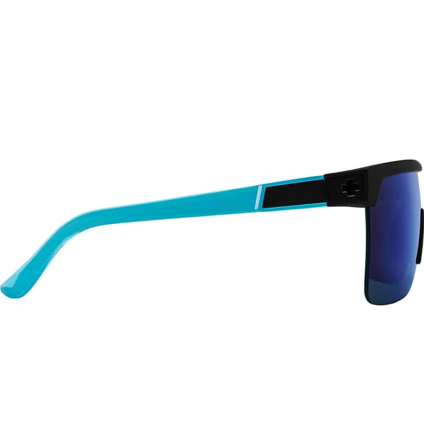 Lunette de soleil lifestyle SPY FLYNN 5050 SOFT MATTE BLACK TRANSLUCENT BLUE HD PLUS GRAY GREEN WITH DARK BLUE SPECTRA MIRROR