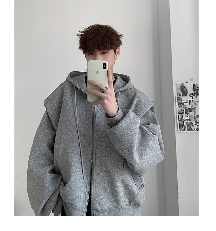Blueforce - Effen hoodie met rits