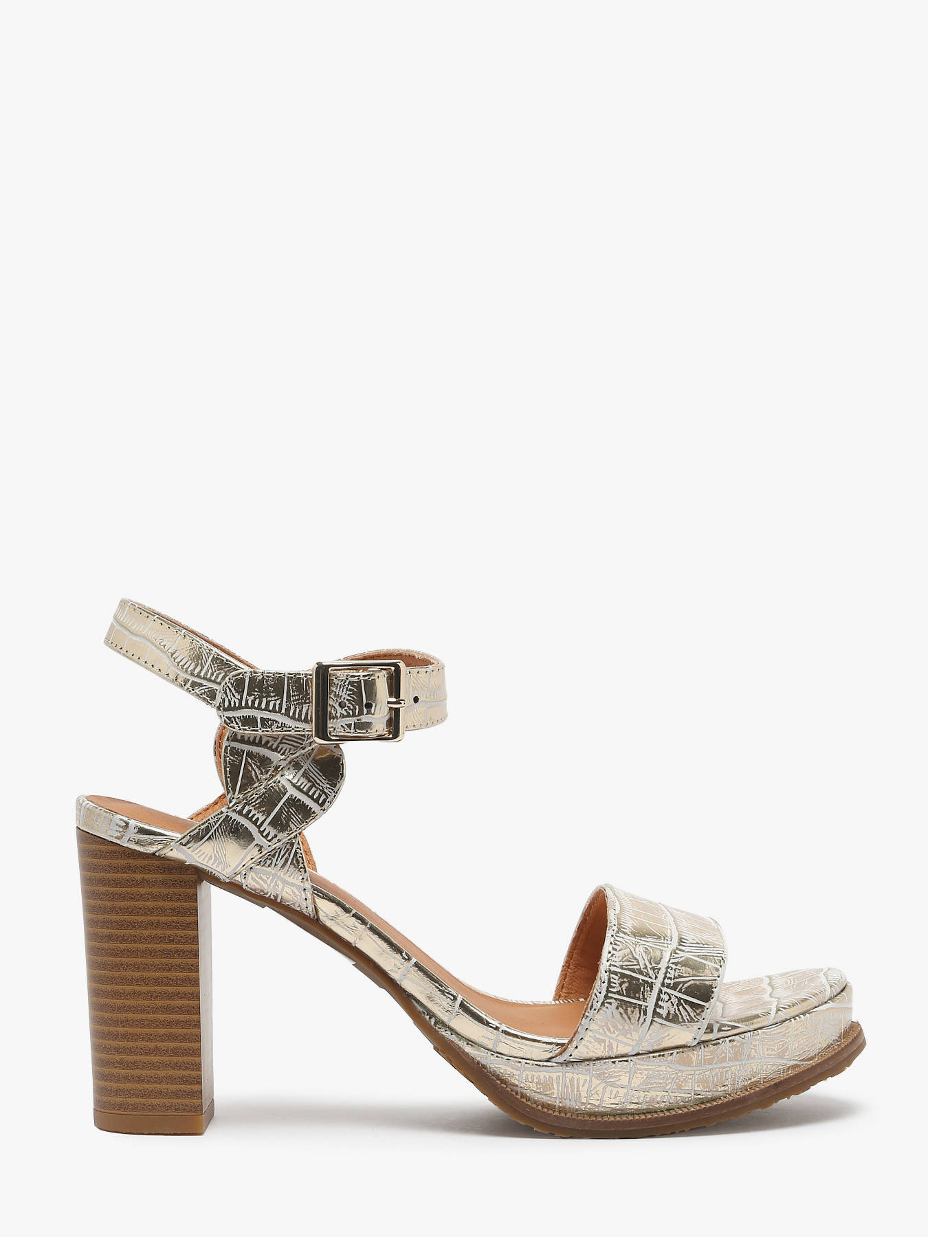 Sandales  talon Jain en cuir MAM'ZELLE