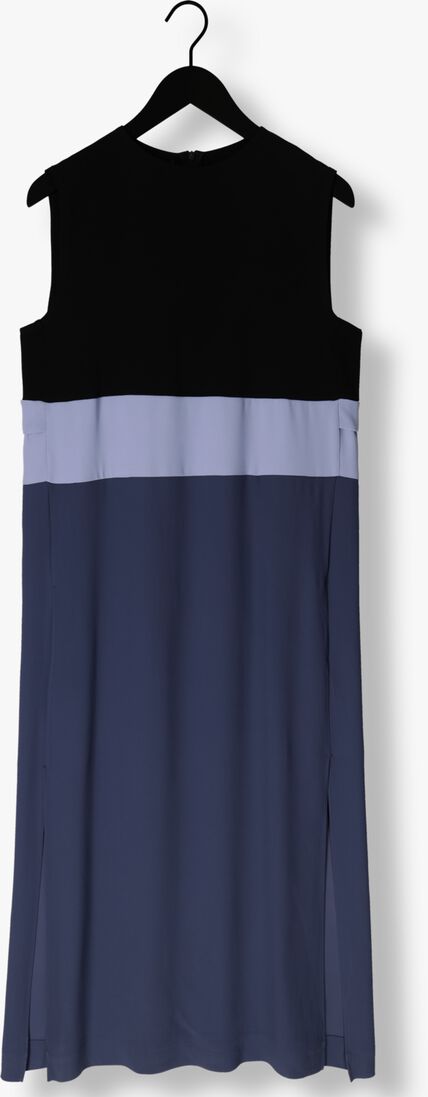 VANILIA blauwe vanilia maxi jurk maxi colourblocking