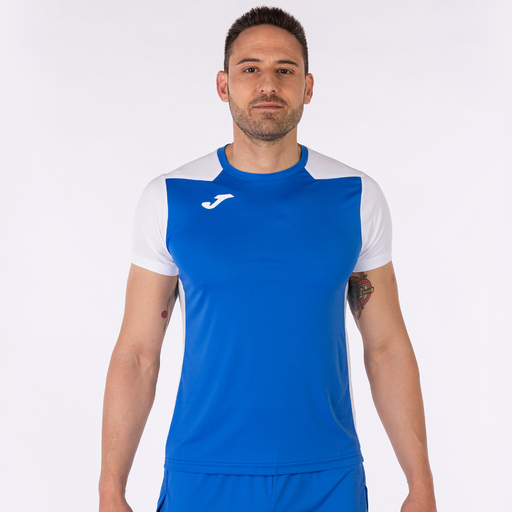 Camiseta Joma Record II Royal White de manga curta