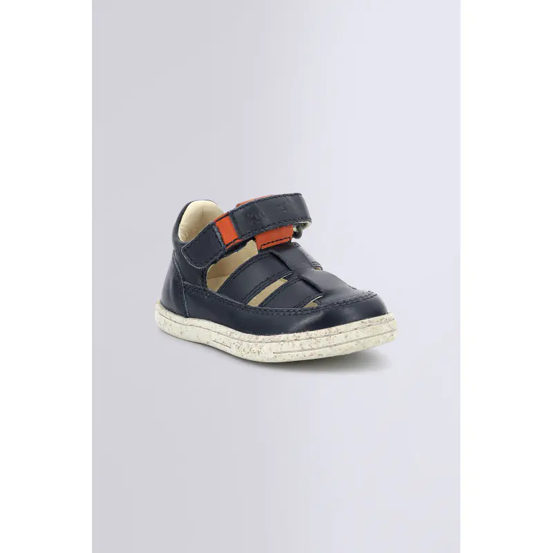 TRACTUS MARINE ORANGE SANDALES Cuir Mixte