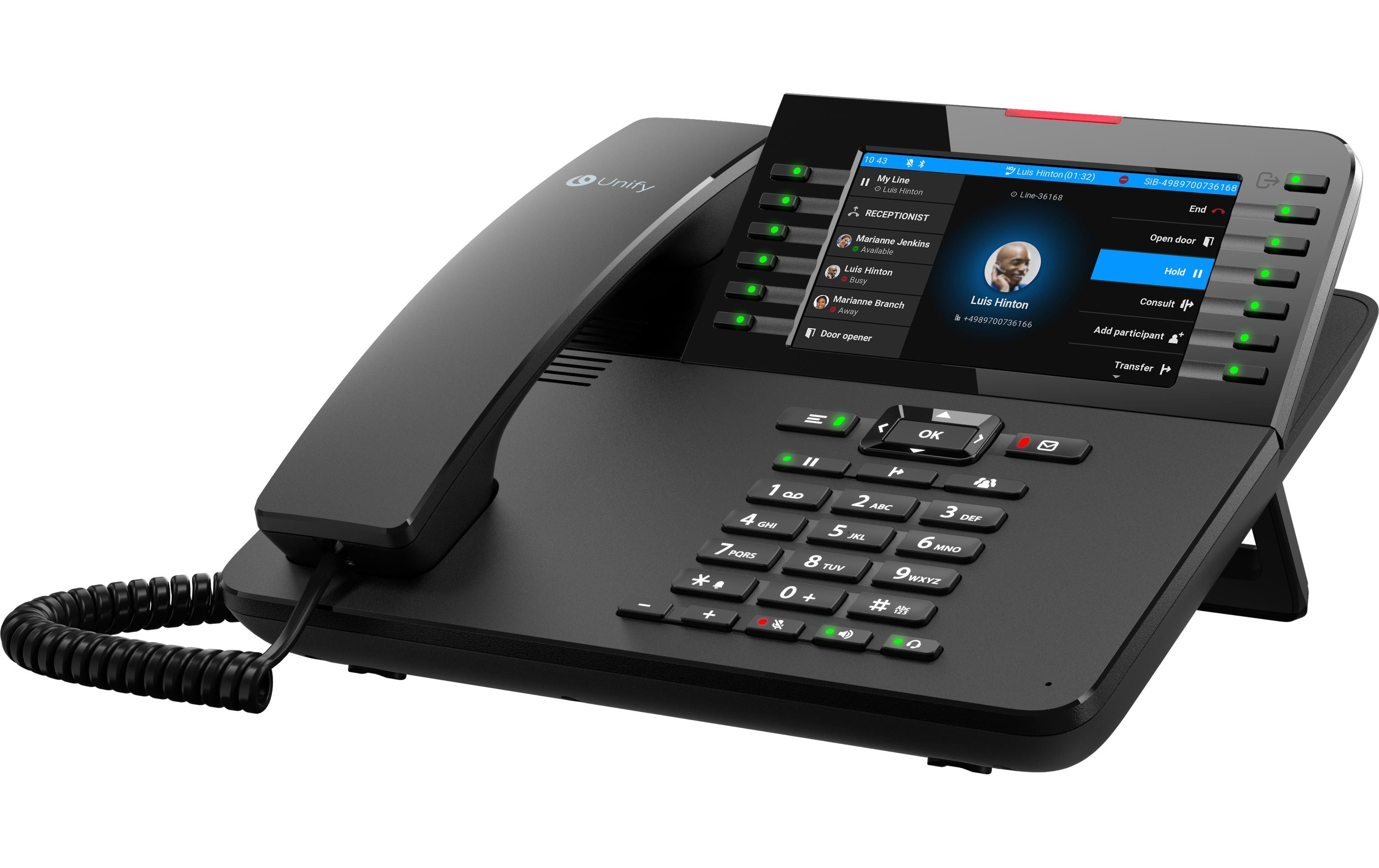 Tischtelefon OpenScape CP710 Schwarz<br>Tischtelefon für den professionellen Arbeitsplatz