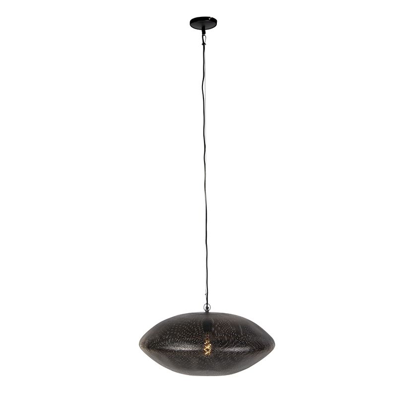 Oosterse hanglamp zwart met goud 60 cm - Radiance