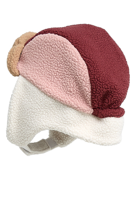 Nordbjörn Knallen Fleece-lue, Madder Brown/Rose Dawn/Oatmeal