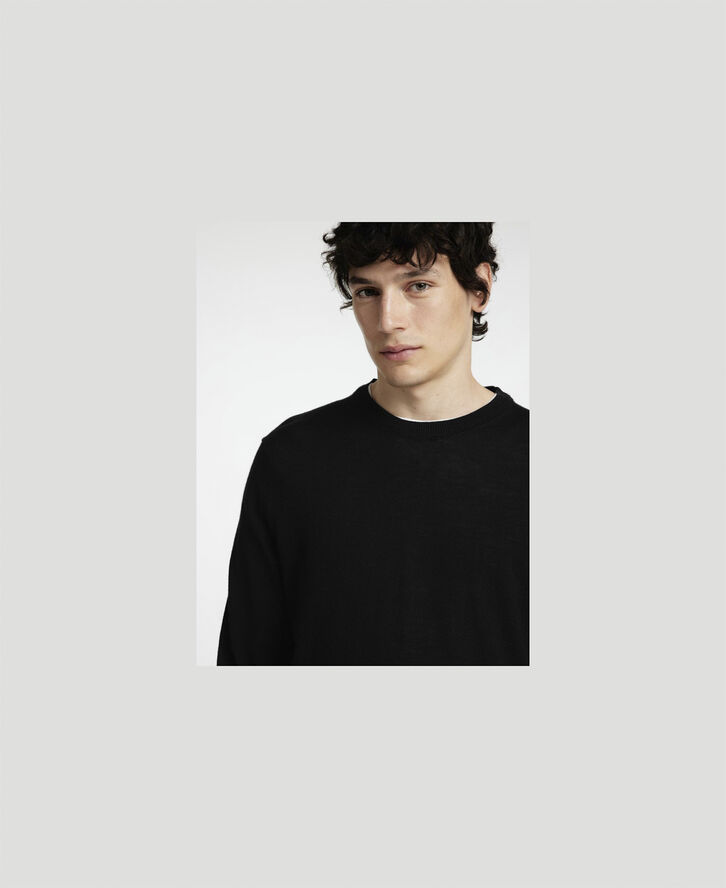 Selected Homme SLHTRAY LS KNIT MERINO CREW NECK NO Sort