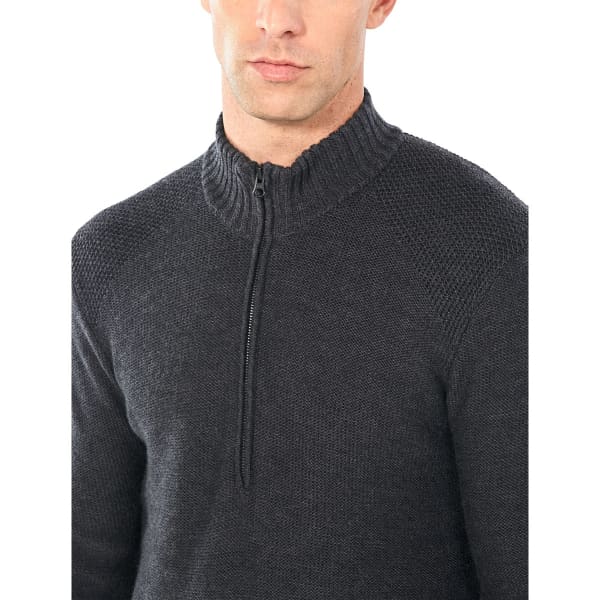 Pull ICEBREAKER M WAYPOINT LS HALF ZIP CHAR HEATHER