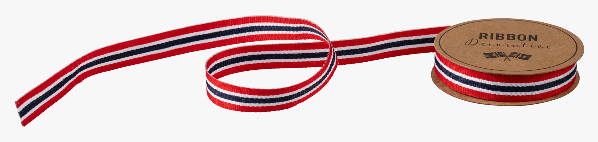 Dekorbånd multi rød - 1,5cm x 3m