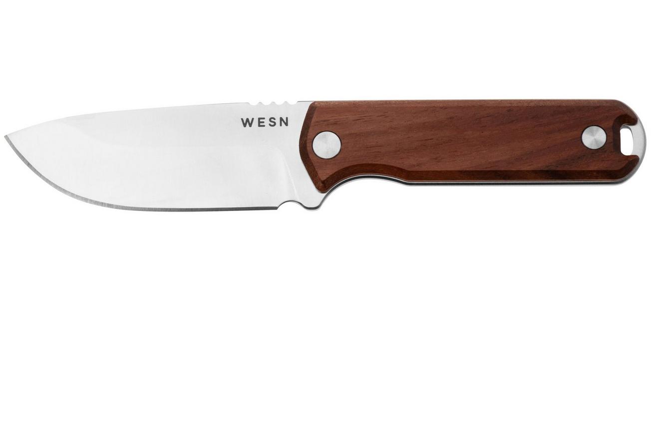 WESN Bornas SN23-0, S35VN Rosewood with Kydex Sheath, vaststaand mes