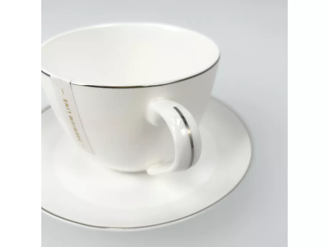 Tasse Avec Soucoupe Bast Blanc Moyen 15